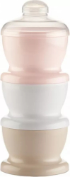 Recipient 3 compartimente lapte praf/ mancarica- Powder Pink 