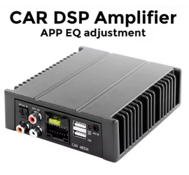 Amplificator DSP auto cu intrare fibra optica Plug and Play 480W pentru unitatile cu sistem android 12V 