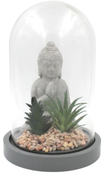Glob decorativ sticla cu Buddha 21cm 