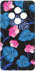 Husa BestCase Compatibila Cu OPPO Reno12 FS / Reno12 F Tropical Blue Flowers 0.8MM Slim Prot camera c-B 112 