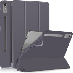 Husa Ultra Slim pentru Lenovo Tab P12 12.7 Silicon TPU Smart Cover - Mov 