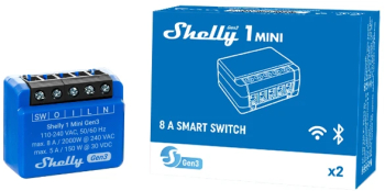 Releu inteligent Shelly Plus 1 Mini GEN3 1 canal 8A 