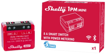 Releu inteligent Shelly Plus 1PM Mini GEN3 1 canal 8A 