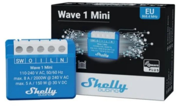 Releu inteligent Shelly Qubino Wave 1 Mini 1 canal 8A Z-Wave contact uscat Z-Wave 