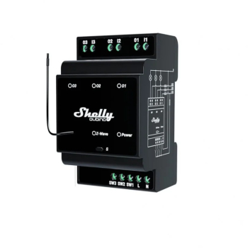 Releu inteligent Shelly Qubino Wave Pro 3 16A 3 canale contacte uscate Z-Wave 