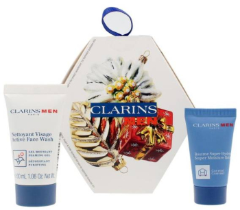 Set Gel facial de curatare 30 ml + Balsam facial hidratant 12 ml + Monstra ser facial 0.9 ml Clarins Men 