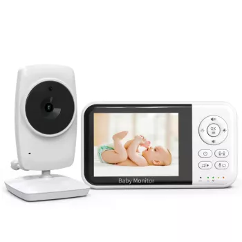 Monitor pentru bebelusi WIFI MaGeCa MC632B cu ecran de 3.2 inch Vedere nocturna Audio bidirectional Senzor de temperatura Mod ECO Ceas 