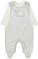 Set body si salopeta bebelusi model urs polar - marimea 6-9 luni 
