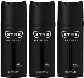 Set Deodorant Natural Spray Str8 Original Barbati 3 Bucati x 150 ml 