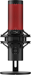 Microfon HyperX QuadCast 2 USB-C pentru gaming streaming si podcasting control on-board iluminare LED stand antișoc demontabil 