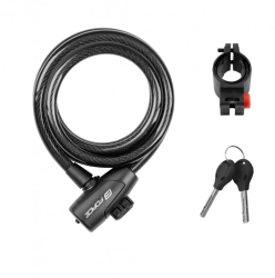 Lacat Force Strong spirala 180cm/12mm cu suport negru