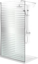 Paravan dus walk-in Aqua Roy ® full Inox model Apollo incolor sticla clara 8mm securizata tratat anticalcar 110x195 cm