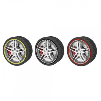 Set 4x inele jante auto din cauciuc universal diverse culori 