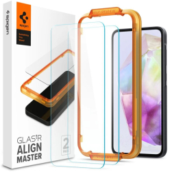 Folie pentru Samsung Galaxy A35 5G / M35 set 2 - Spigen Glas.TR Align Master - Clear 
