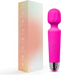 Vibrator Bagheta Magica Portabil 21cm 10 Moduri de Vibrare Batrie Li-Ion Silicon Premium Vibrator Rezistent la Apa Jucarie Sexuala N 