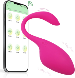 Vibrator Jucarie Sexuala Aplicatie Mobila Baterie Li-Ion Stimulare Punct G si Clitoris 9 Moduri Vibratie USB Dimensiuni compacte Rez 