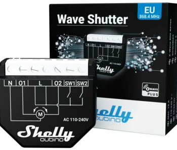 Releu inteligent Shelly Qubino Wave 2PM cu contor de putere Z-Wave 