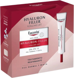 Set Crema faciala de zi 50 ml + Crema pentru conturul ochilor 15 ml Eucerin Hyaluron Filler + Volume Lift