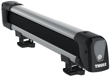 Suport 2 perechi schiuri Thule SnowPack 7322 cu prindere pe bare transversale aluminiu cu profil T 