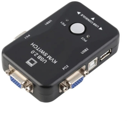 Switch KVM 21UA HOPE R 2 porturi USB 2.0 A + USB 2.0 B + VGA 
