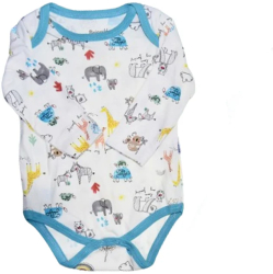 Body cu maneca lunga pentru baieti Mini Junior BDY-16448 Albastru