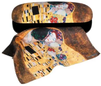 Etui cu textil si protectie ochelari Klimt Sarutul Fridolin 