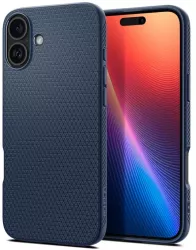 Husa pentru iPhone 16 - Spigen Liquid Air - Navy Blue 