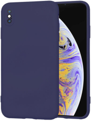 Husa Silicon pentru Apple iPhone XS Max Marmalis SoftFlex Navy Blue 