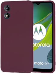 Husa Silicon pentru Motorola Moto E13 Marmalis SoftFlex Plum Red 