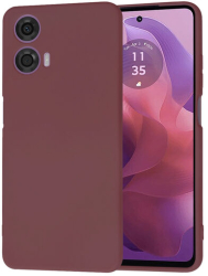 Husa Silicon pentru Motorola Moto G24 Marmalis SoftFlex Plum Red 