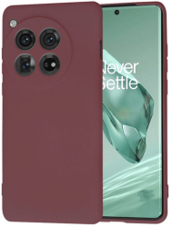 Husa Silicon pentru OnePlus 12 Marmalis SoftFlex Plum Red 