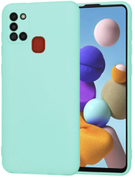 Husa Silicon pentru Samsung Galaxy A21s Marmalis SoftFlex Sea Blue 