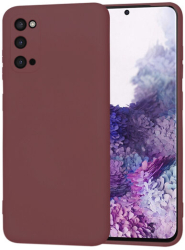 Husa Silicon pentru Samsung Galaxy S20 4G / S20 5G Marmalis SoftFlex Plum Red 
