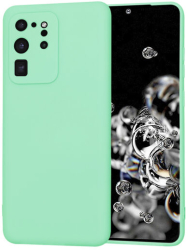 Husa Silicon pentru Samsung Galaxy S20 Ultra 4G / S20 Ultra 5G Marmalis SoftFlex Mint Green 