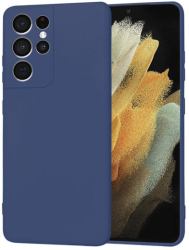Husa Silicon pentru Samsung Galaxy S21 Ultra 5G Marmalis SoftFlex Navy Blue 