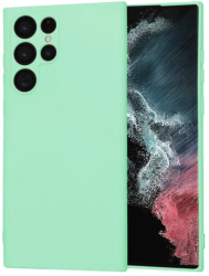 Husa Silicon pentru Samsung Galaxy S22 Ultra 5G Marmalis SoftFlex Mint Green 