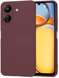Husa Silicon pentru Xiaomi Redmi 13C 4G / Poco C65 Marmalis SoftFlex Plum Red 