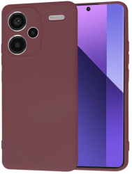 Husa Silicon pentru Xiaomi Redmi Note 13 Pro+ 5G Marmalis SoftFlex Plum Red 