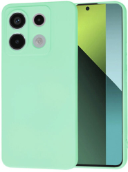 Husa Silicon pentru Xiaomi Redmi Note 13 Pro 5G / Poco X6 Marmalis SoftFlex Mint Green 
