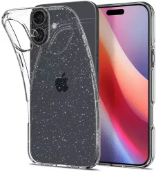 Huse pentru iPhone 16 Plus - Spigen Liquid Crystal Glitter - Crystal Quartz 