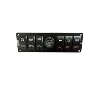 Panou 6 butoane tip rocket voltmetru USB 12V 24V 