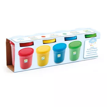 Plastilina 4 tuburi culori clasice Djeco 
