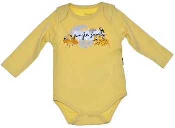 Body cu maneca lunga pentru copii Mini Junior BDY-18117 Galben 