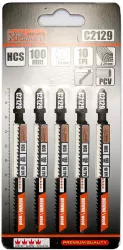 Panza lama fierastrau pendular pentru lemn HCS prindere tip T taiere precisa 10 TPI set 5 buc 100 mm Richmann 