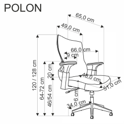 Scaun birou egonomic HM Polon mesh mecanism inclinare baza polipropilena suport lombar tetiera 100 kg negru 