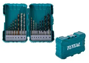 Set burghie TOTAL pentru metal/beton/lemn 16 buc - TOTAL - SET BURGHIE PENTRU METAL/BETON/LEMN 16 BUC 