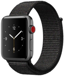 Curea iUni compatibila cu Apple Watch Ultra/SE/8/7/6/5/4/3/2/1 38mm Nylon Sport Woven Strap Dark Black 