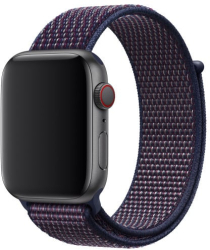 Curea iUni compatibila cu Apple Watch Ultra/SE/8/7/6/5/4/3/2/1 38mm Nylon Sport Woven Strap Midnight Purple 