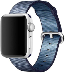 Curea iUni compatibila cu Apple Watch Ultra/SE/8/7/6/5/4/3/2/1 38mm Nylon Woven Strap Midnight Blue 
