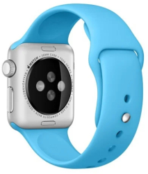 Curea iUni compatibila cu Apple Watch Ultra/SE/8/7/6/5/4/3/2/1 38mm Silicon Blue 